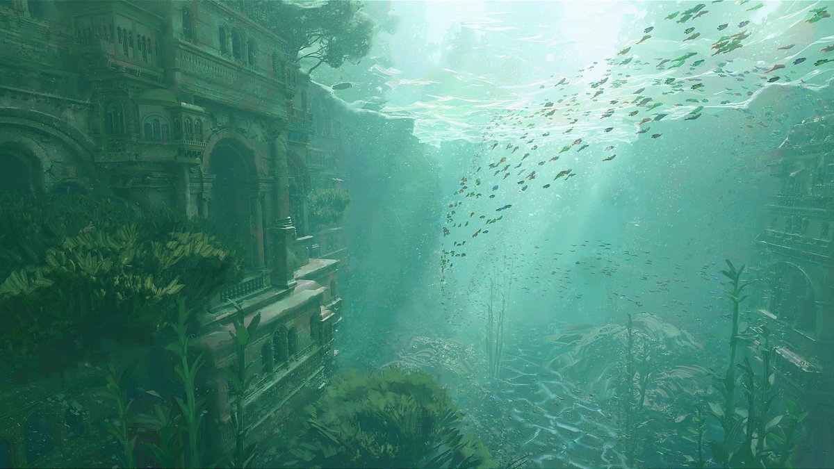 Flow city concept art by <a href="/ali3ser/">ali eser</a>. We ended up going into a different direction, but I really love these designs.