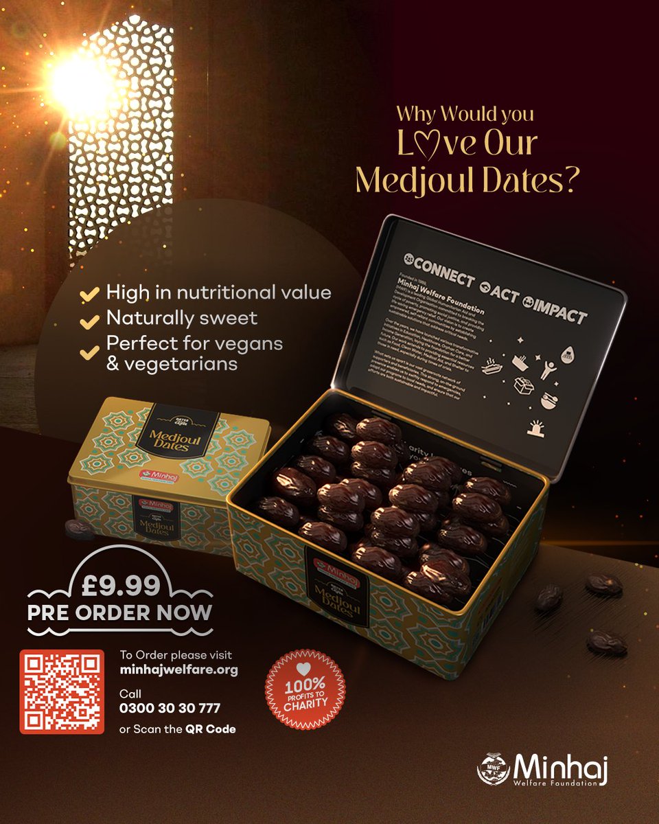 minhajwelfare's tweet photo. 😋 Snack guilt-free!

💪 And stay energised with every bite.

🫶 100% of proceeds go to charity.

🔗 https://t.co/t6QDkeikGu

#MWF #Medjoul #Dates #KingOfDates #DatesForACause #NewLaunch https://t.co/HSDFtgnTzy