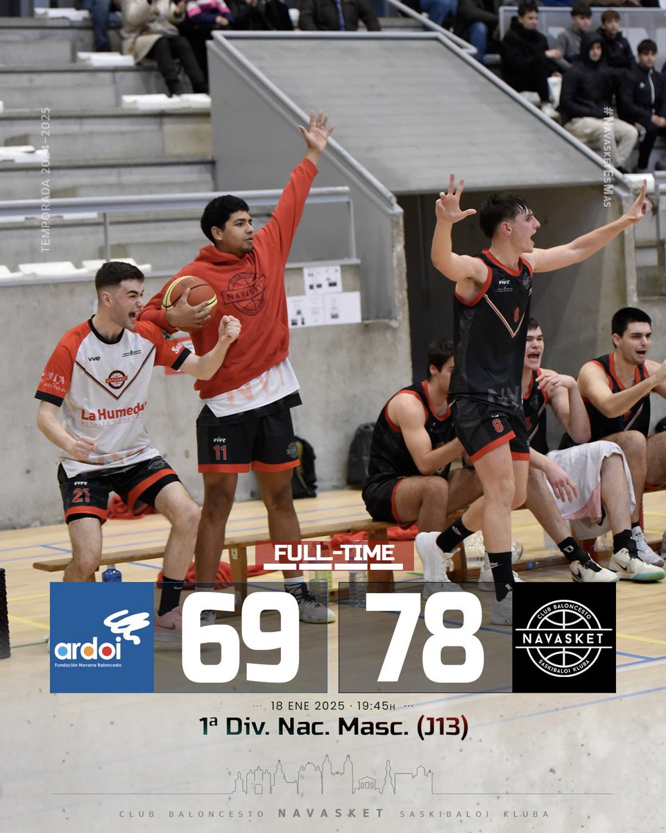 Navasket's tweet photo. 🏁 𝐅𝐈𝐍𝐀𝐀𝐀𝐀𝐀𝐀𝐀𝐀𝐋𝐋𝐋𝐋𝐋!!!

🏆 1ª DIV. NAC. MASC (J.13) 🚹
🔵 @fnbardoi 69
⚫️ @navasket 78

Tenemos la CUARTA. ¡¡Qué gran victoria!!
👉: https://t.co/rlcdPidNab

#NavasketEsMás https://t.co/bKJ2ZmNw4x