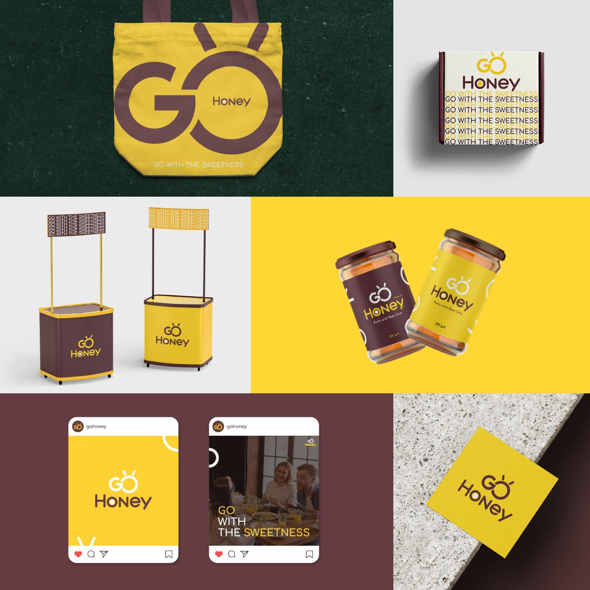 muskmalondesign's tweet photo. πβ¨ We designed the Go Honey brand identity, featuring a vibrant color palette of sunny yellow and earthy browns. #muskmalon #branding #logodesign #graphicdesign #brandidentity #logo #branddesigner #logotrend #logodesigner #foodlogo #packagingdesign #packaging #socialmedia https://t.co/AIqv9ArJuY
