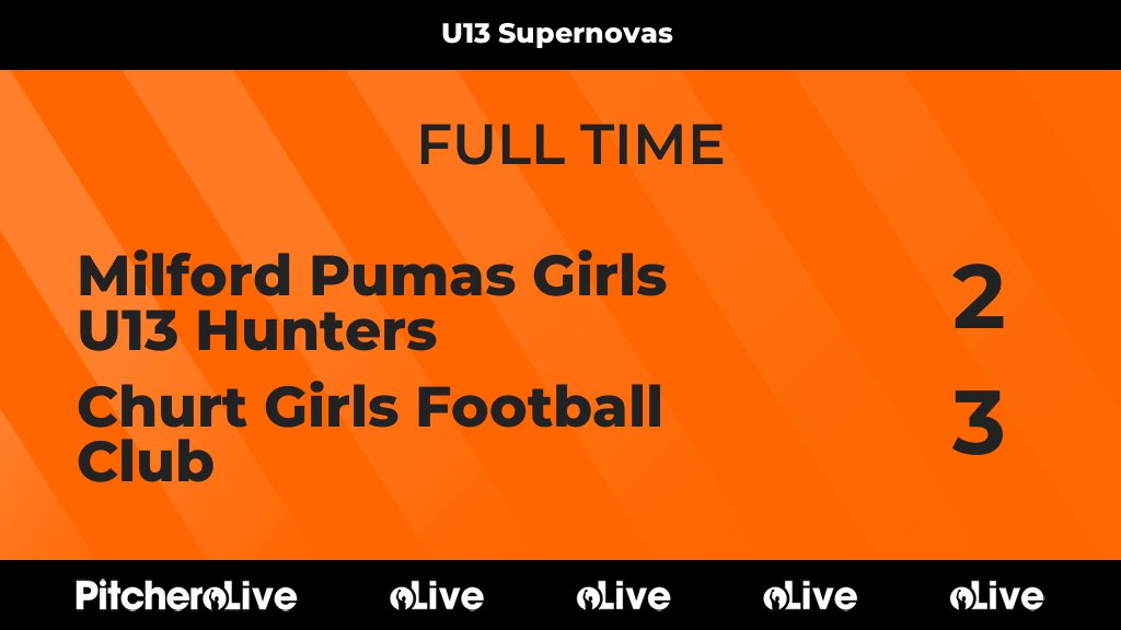 FULL TIME: Milford Pumas Girls U13 Hunters 2 - 3 Churt Girls Football Club
#MILCHU #Pitchero
churtgirlsfc.co.uk/teams/259303/m…