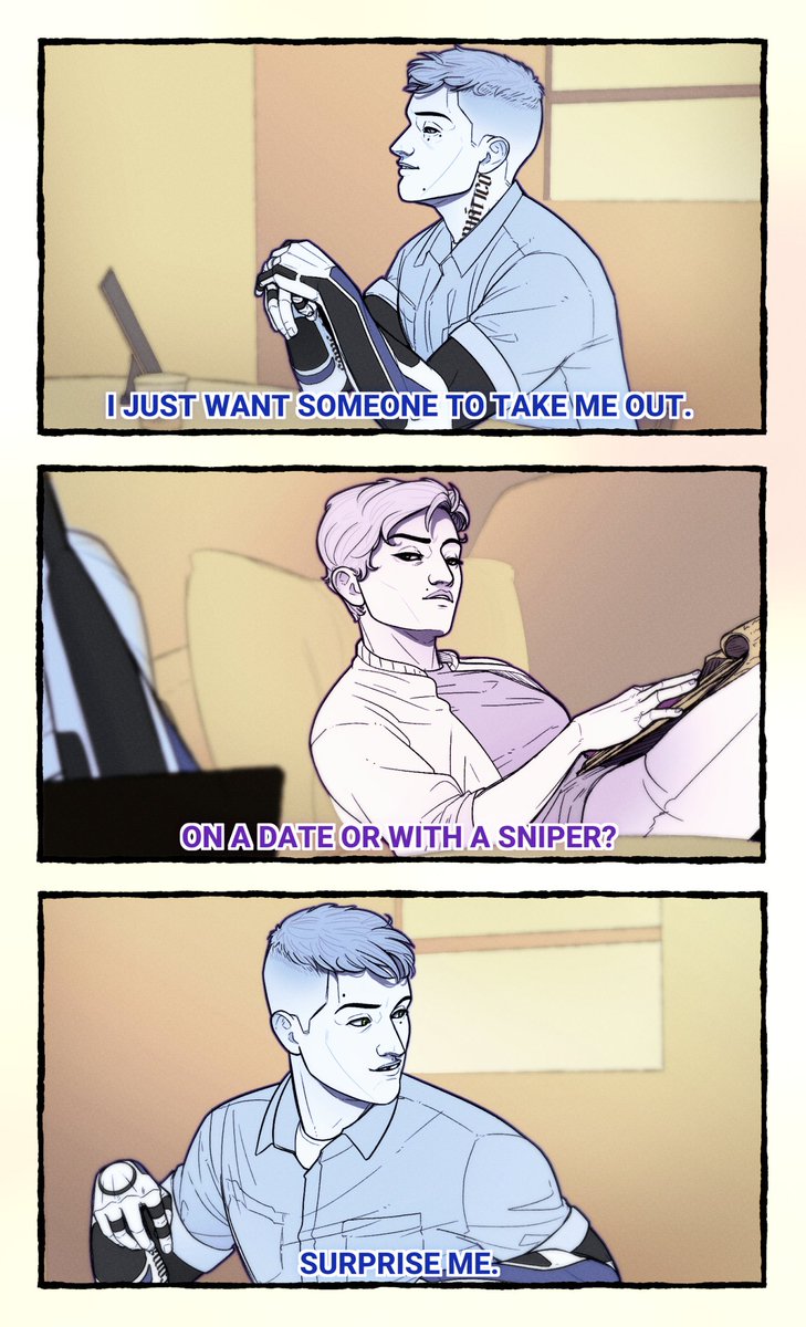 Scene from B99 redraw with Aloys and Sylvera, because I didn't know what to draw today. Unfortunately, it's very in-character for them. 😔

#ocart #art #illustration

(Is it really an "illustration" if it's a messy sketch copied from a TV show? Much to consider...)