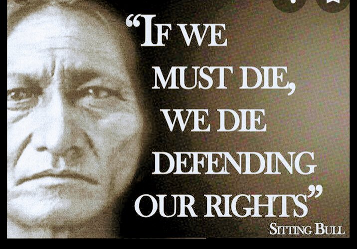 SpottedElk7's tweet photo. We are not afraid of death. It is an Honor to die defending what's Right! We will not die as thieves, liars or pedophiles! 
#goodfight 
#7thGenerationRising https://t.co/y79VEdjTme