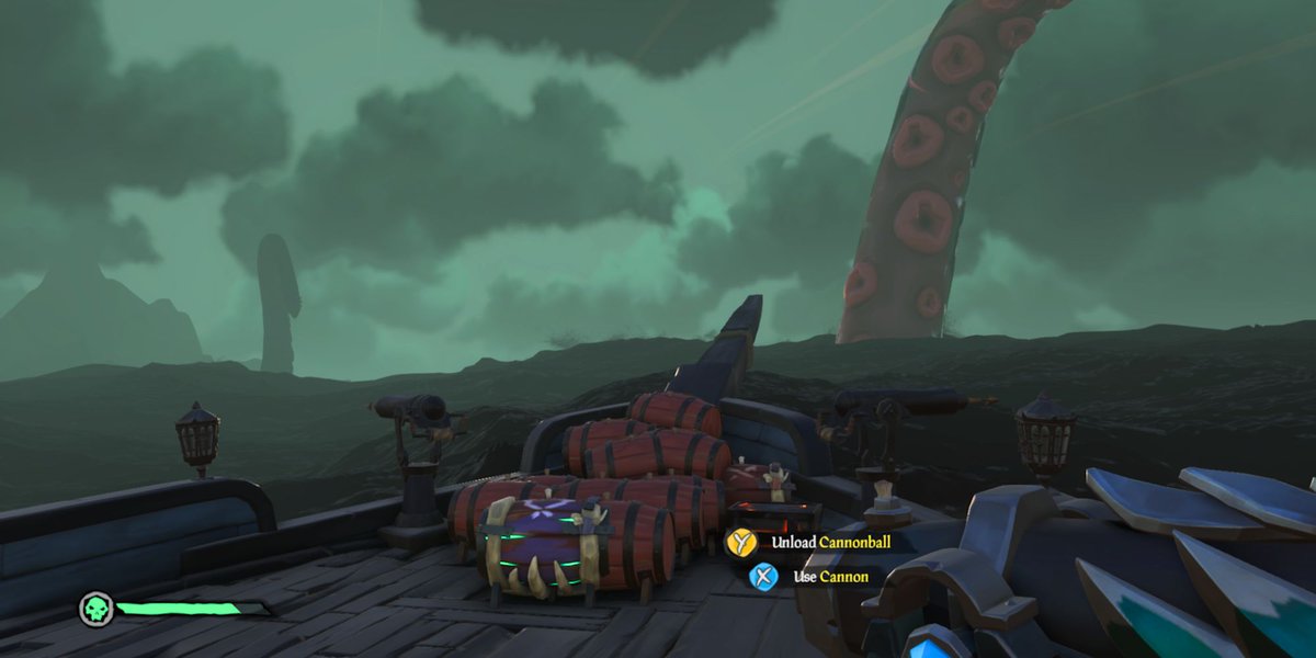 PiratePost_'s tweet photo. Guess who decided to show up right at the end of A Reaper Gunpowder Run in @SeaOfThieves  
with THIS many explosives on deck...🤣🐙 That's what I love about this game, you just never know what might happen next! 😆 #BeMorePirate #Kraken

What would you do in this scenario? https://t.co/3QSb9xZL4V
