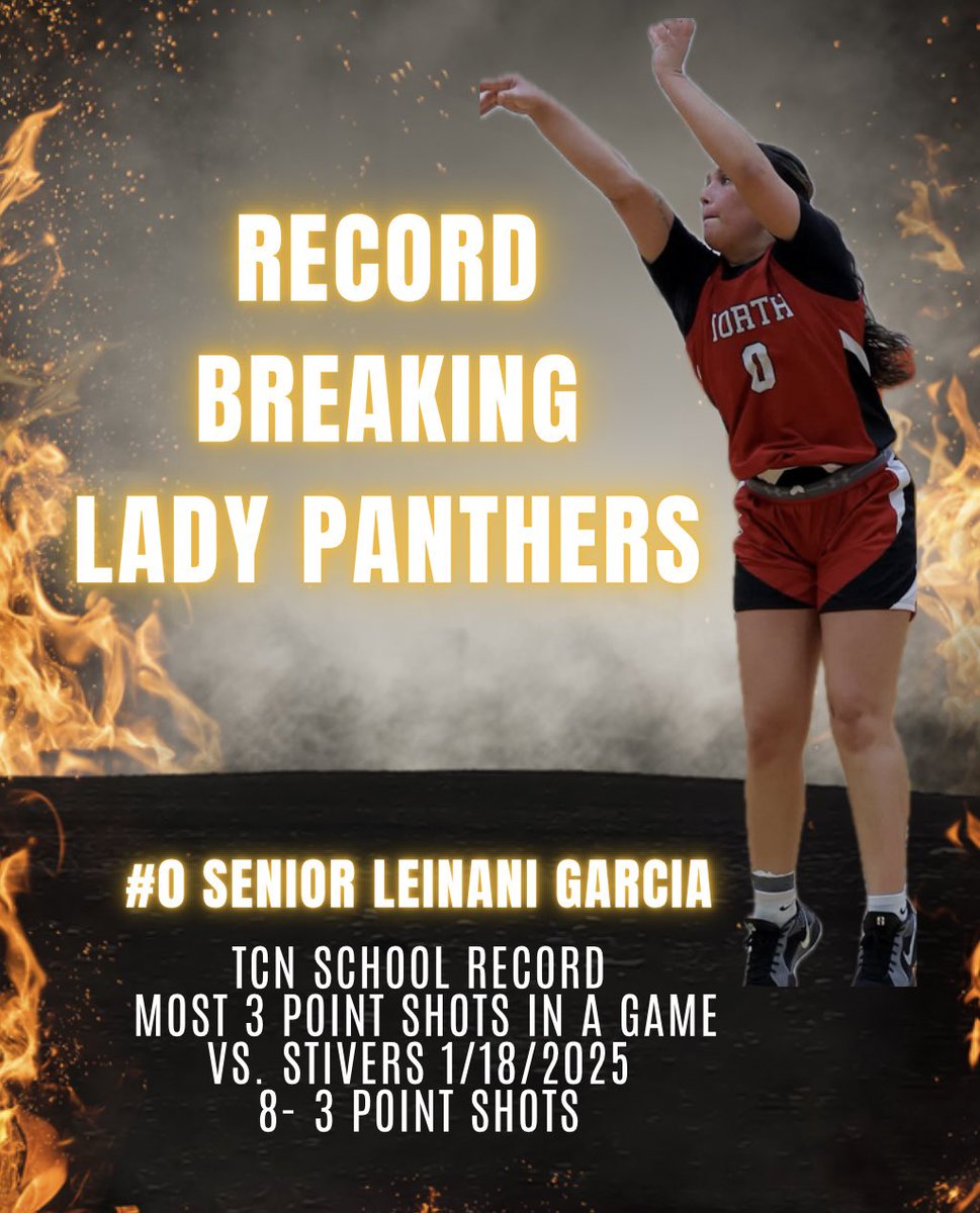 TCN Lady Panthers Basketball (@tcnladypanthers) on Twitter photo 🔥🔥🔥 Congrats to Senior Leinani Garcia for breaking the TCN Lady Panthers school record of most 3 pointers in a game with 8 yesterday and with a new career high of 34 points! 🔥🔥🔥 <a href="/TCN_Athletics/">TCN PANTHERS</a> <a href="/leinanigarcia7/">Leinani Garcia</a> <a href="/abby_voltz4/">Abby Voltz</a> <a href="/EarlhamWBB/">Earlham WBB</a> 🔥🔥🔥 Congrats to Senior Leinani Garcia for breaking the TCN Lady Panthers school record of most 3 pointers in a game with 8 yesterday and with a new career high of 34 points! 🔥🔥🔥 <a href="/TCN_Athletics/">TCN PANTHERS</a> <a href="/leinanigarcia7/">Leinani Garcia</a> <a href="/abby_voltz4/">Abby Voltz</a> <a href="/EarlhamWBB/">Earlham WBB</a>