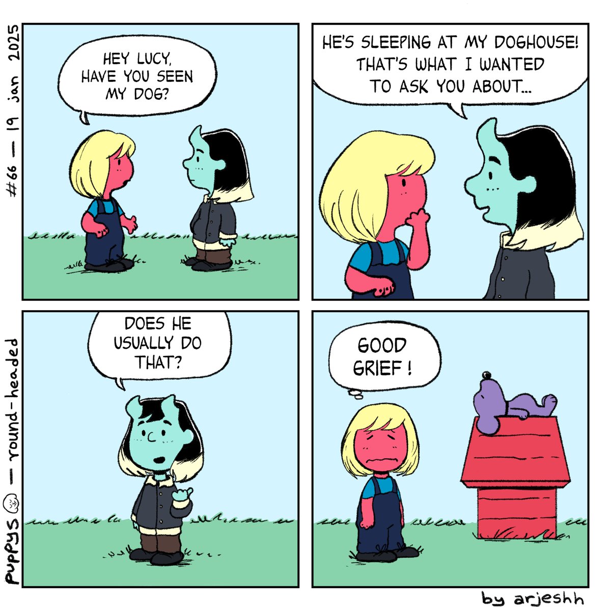 puppyscomic's tweet photo. happy new year puppy fans!

dedicated to one of my biggest inspirations -- the peanuts comic! 

the puppys gang would not be the same without charlie brown and snoopy :) https://t.co/VHqS1Woj2v