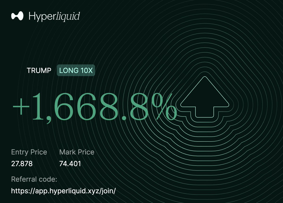 I guess sometimes u just hit

$TRUMP