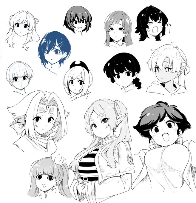 めんこい娘っ子さ描けるようになりてっぺ練習 