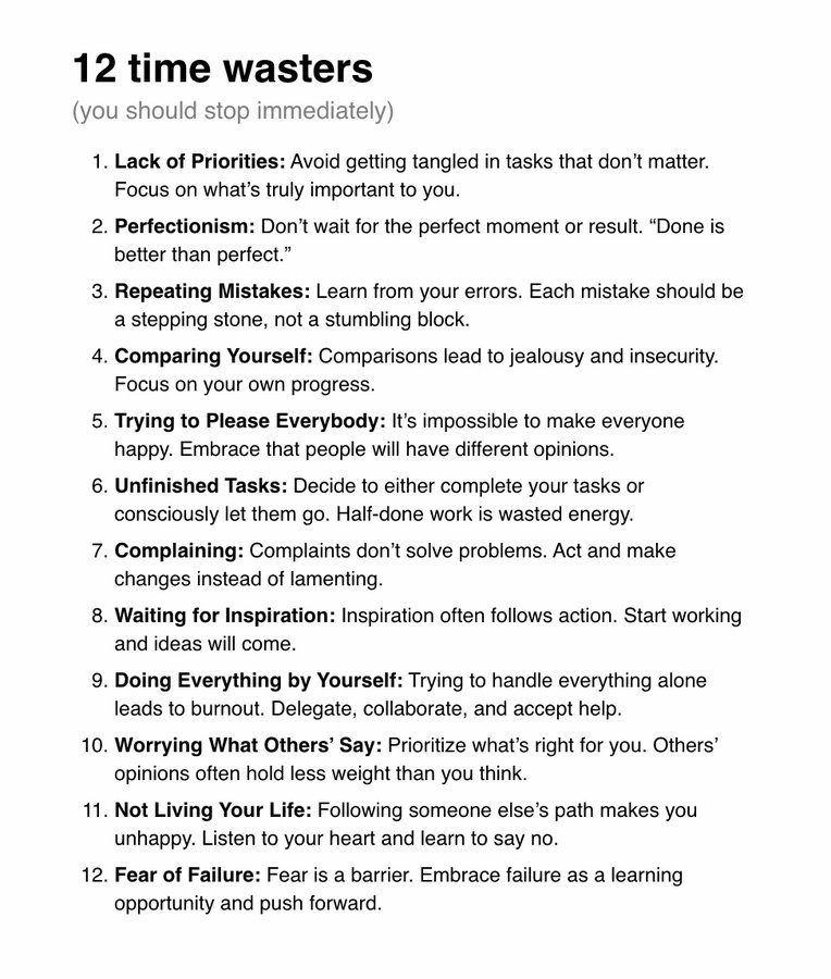 _alexbrogan's tweet image. 12 time wasters (you should stop immediately):