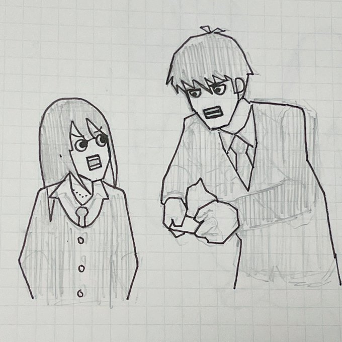 片付けしてたら出てきたノートに描いてあったらくがき。 