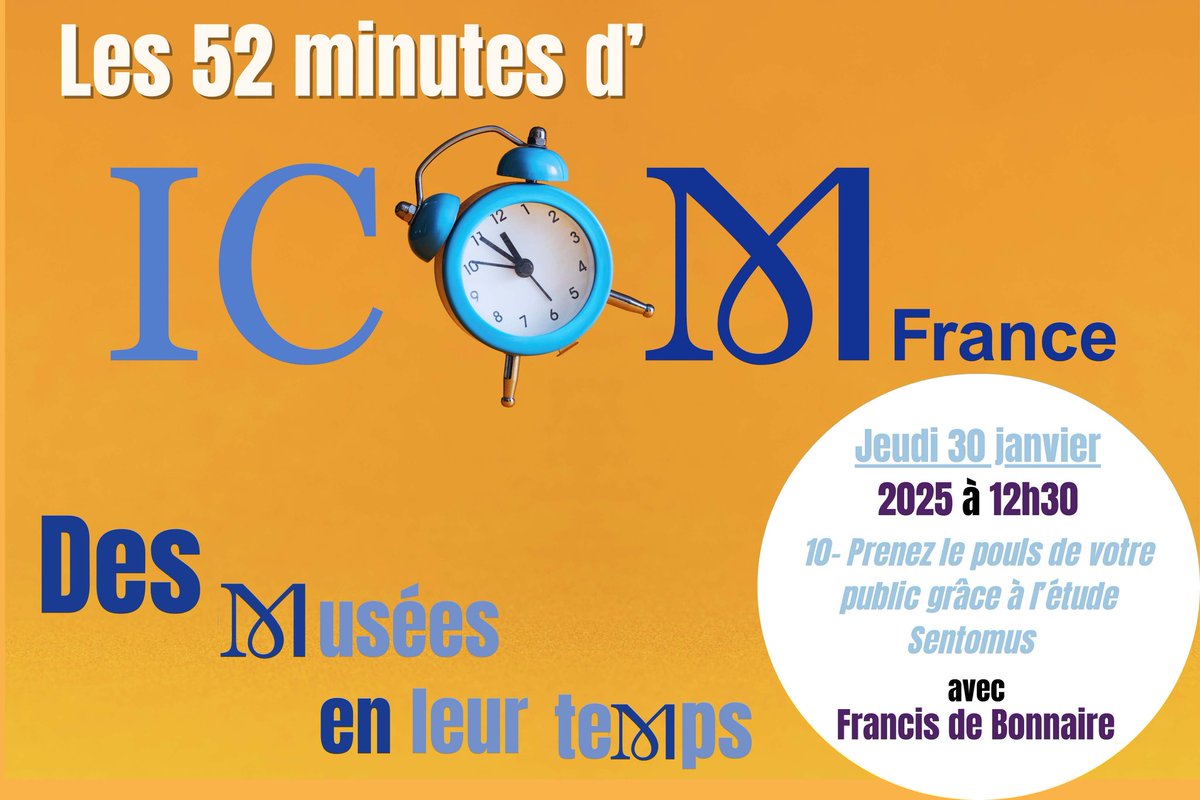et_ibis's tweet photo. RV avec Francis de Bonnaire qui présentera les conclusions de #Sentomus, étude européenne d'audience des #musées.
@icom_ceca @ICOM_France
@Sentomus https://t.co/EUktVuUM33