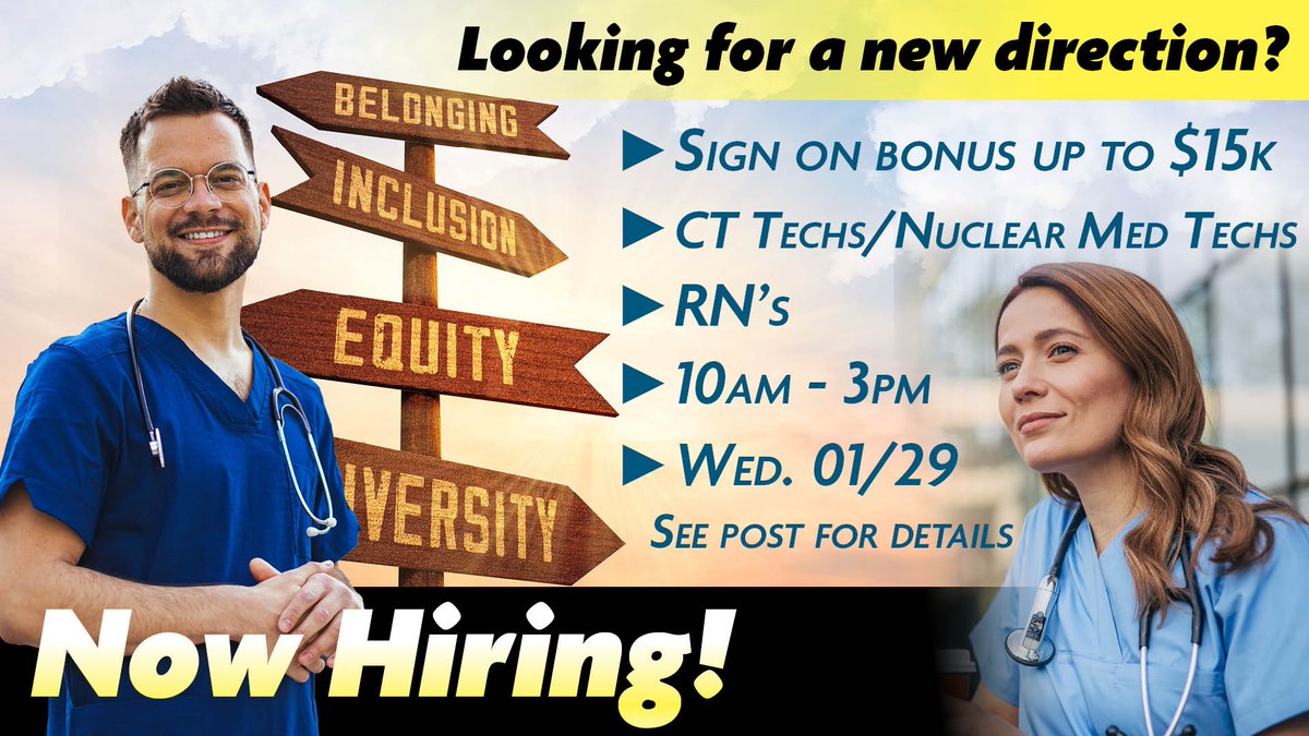 Saint Clare's Health welcomes new and diverse talent! Whether you're experienced &amp; looking for a new role, or a recent graduate ready to launch your career, we want to talk to you! 

REGISTER HERE:
lp.constantcontactpages.com/ev/reg/eveg9yq
-OR-
RSVP directly to tsmith12@primehealthcare.com

---...