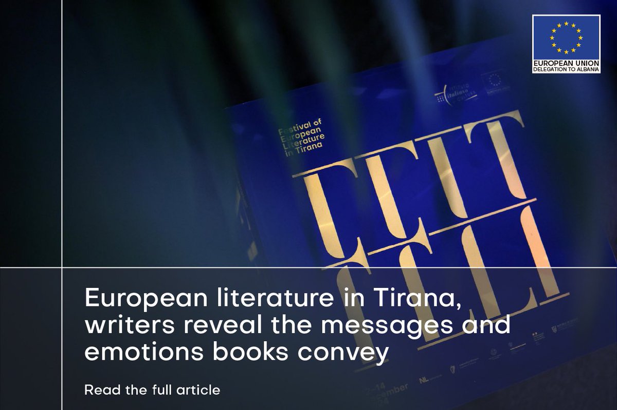 📚 European writers at the 🇪🇺 Festival of European Literature in Tirana brought literature to life through inspiring talks and conversations. From childhood memories to human rights and the influence of the internet, their books brought voices from different countries and