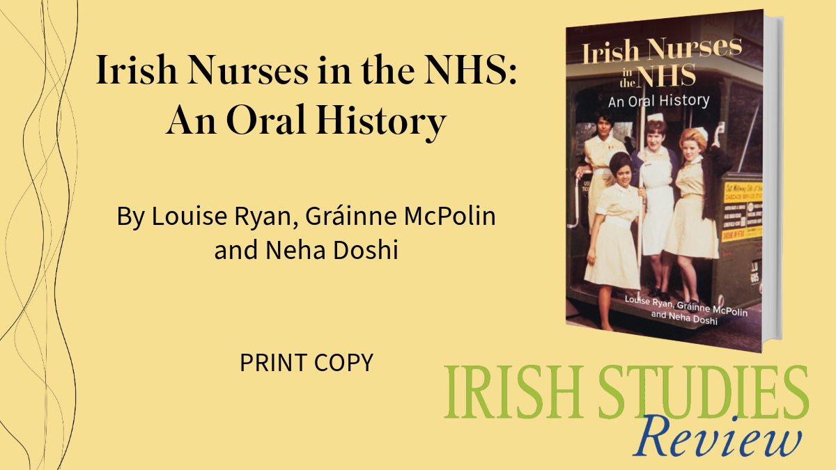 Irish Studies Review (@irishstudiesrev) on Twitter photo 📚Book Review Opportunity📚
Irish Nurses in the NHS: An Oral History by Louise Ryan, Gráinne McPolin and Neha Doshi
If you are interested in reviewing please contact us via DM or email us at i.studies@bathspa.ac.uk - we are excited to hear from you! 📚Book Review Opportunity📚
Irish Nurses in the NHS: An Oral History by Louise Ryan, Gráinne McPolin and Neha Doshi
If you are interested in reviewing please contact us via DM or email us at i.studies@bathspa.ac.uk - we are excited to hear from you!