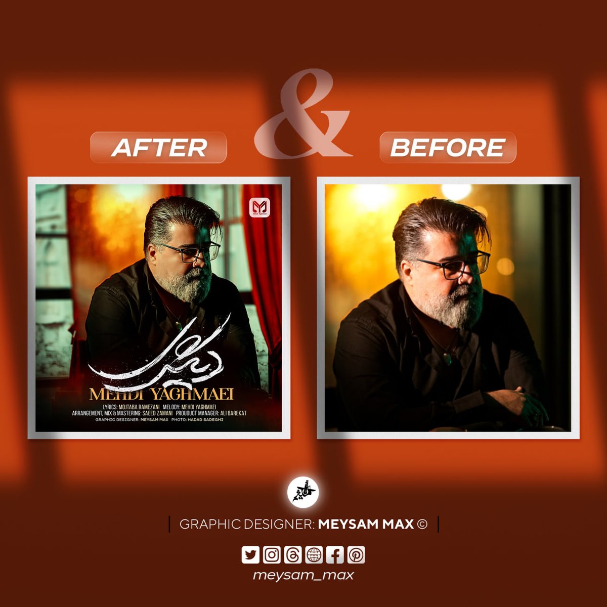 MeysamMaxART's tweet photo. ©️ All Design | Poster Music | Cover Design | Design by: Meysam Max ARTWORKS

insta: meysammax_official 👈

#after_before
#Cover_art
#CoverStory
#Meysam_Max https://t.co/IteuDjpRW1