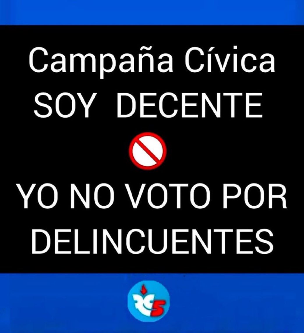 EXCELENTE CAMPAÑA LES FELICITO Y ASÍ SE  FORTALECE LA UNIÓN EN CONTRA DE LOS CORRE-ANOS Y LOS ZURDOS DE 💩.
POR UN PAÍS LIBRE DE DELINCUENTES, NARCOROBOLUCIONAROS Y CORRUPTOS DE RC5...