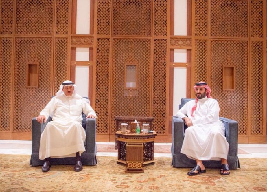 سمو #ولي_العهد يٌعزي ولي عهد دولة الكويت في وفاة الشيخ عبدالله راكان نايف جابر الأحمد الصباح.