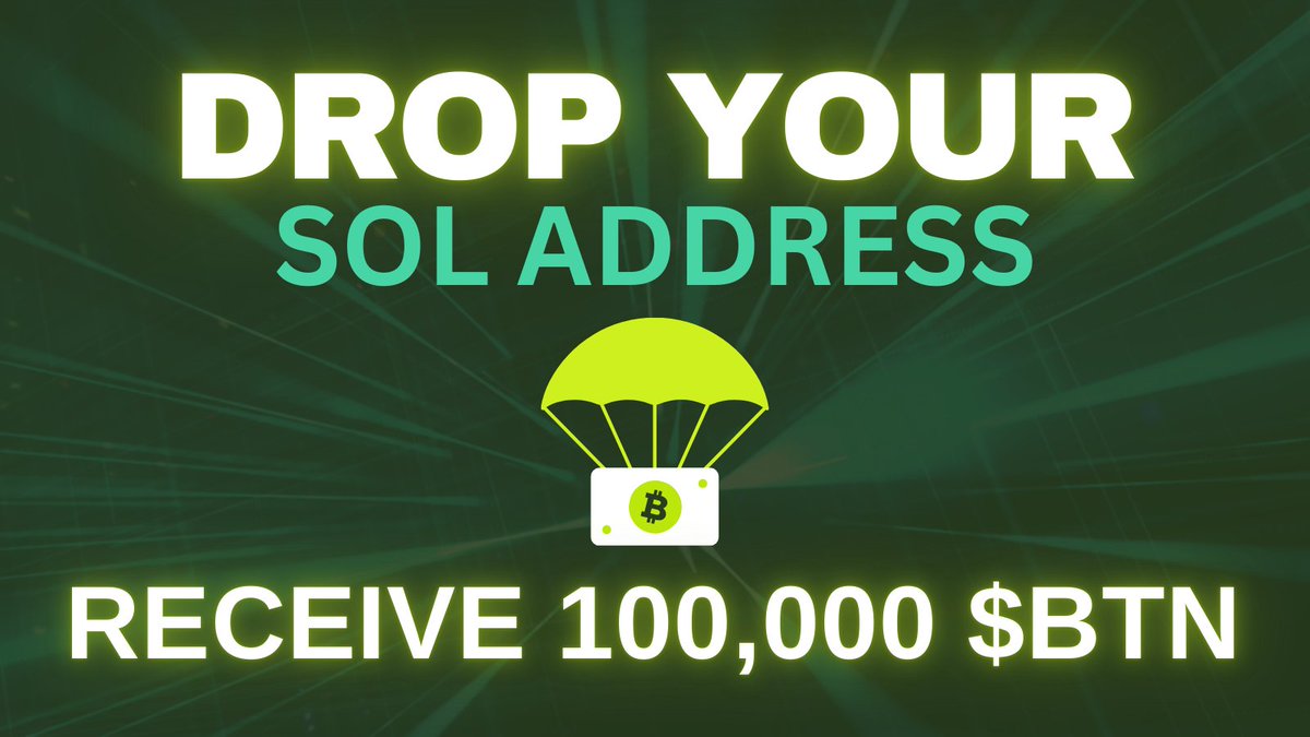 Drop your Solana $SOL address below, 
Follow <a href="/Bitokenorg/">Bitoken</a> &amp; RT 

Every wallet gets 100,000 $BTN 

Check your wallet in 48H!
#SolanaAirdrop #TrumpAirdrop #BitokenAirdrop