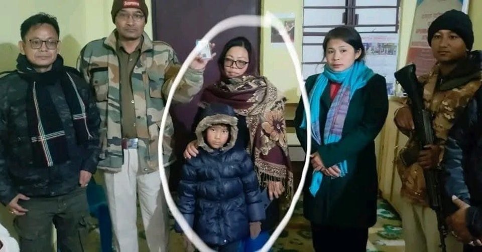 18/01/2025
-   A Kuki lady named Zillu Paite, wife of T. James Paite from Noney, was found roaming at Kakching (Meitei area). Locals cooperated with Arambai Tengol &amp; handed over 2 Police safely.

Recently six Meitei innocent women and children were killed by Kuki-Zo terrorists.