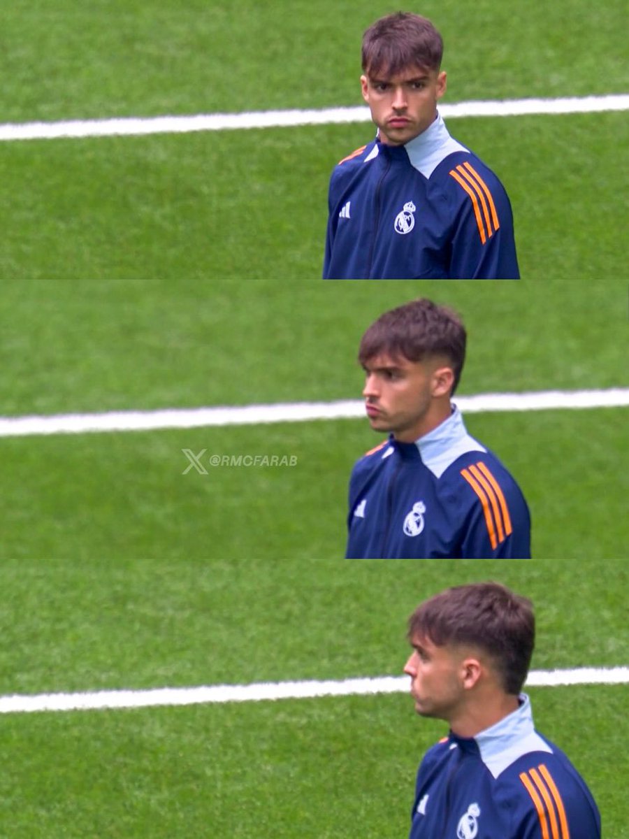 راؤول أسينسيو على أرضية ملعب السانتياغو برنابيو.