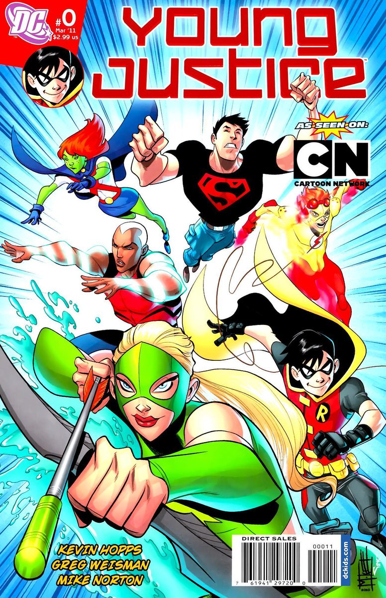 worldsfinest's tweet photo. Young Justice #0 first hit shelves on this day (Jan. 19) in 2011! Written by Greg Weisman and Kevin Hopps, with artwork by Mike Norton, this first issue of the DC Comics tie-in series kicked off by revealing what happened right after the Young Justice series opener! #YoungJustice https://t.co/8Y65gbHDtE