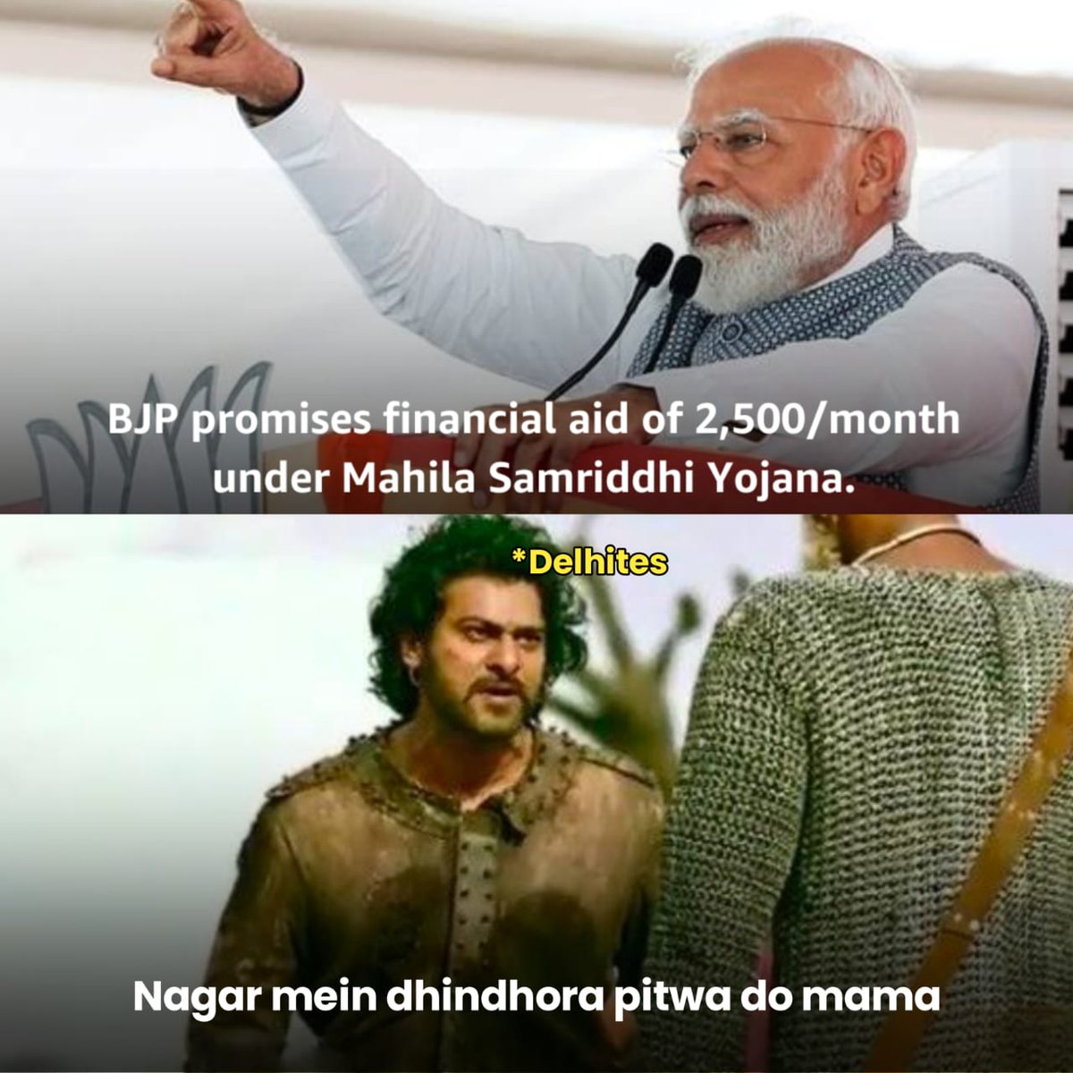 irajendrashukla's tweet photo. Mahila sashaktikaran ke liye ek aur kadam, Modi ji ka vaada ₹2500.
#NationForward #EmpoweredWomen #ModiForBharat #modifordelhi https://t.co/3UGYeNoHZo