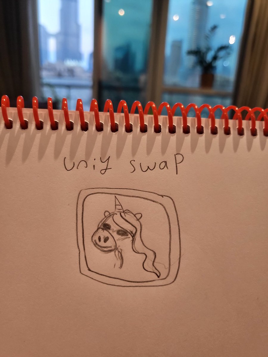 When your daughter asks you: "mom, what do you think about how I drew #uniswap ?" I believe you're doing something right. #cryptolawyer