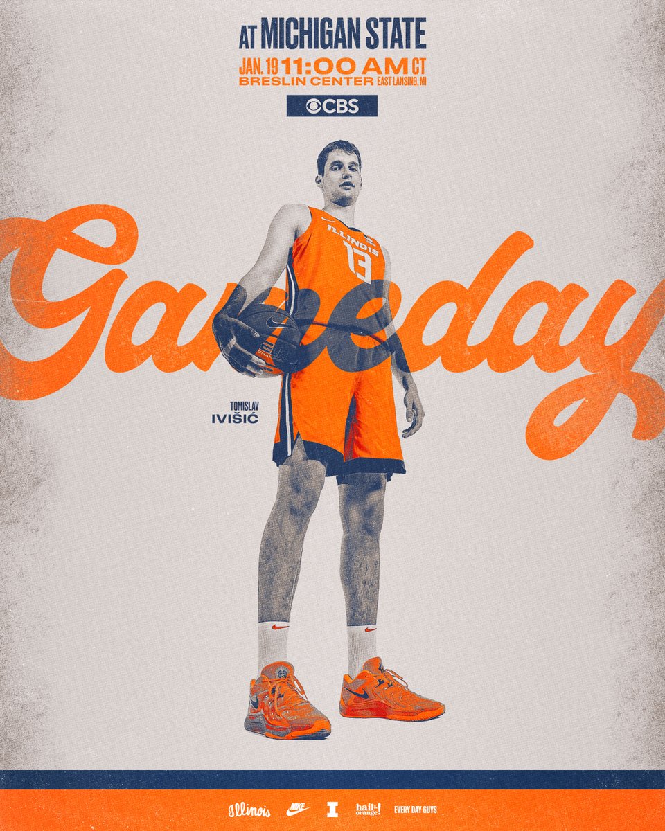 IlliniMBB's tweet image. Ten toes down.

🆚 No. 12 Michigan State
⏰ 11 a.m. CT
📍 East Lansing, Mich.
📺 CBS