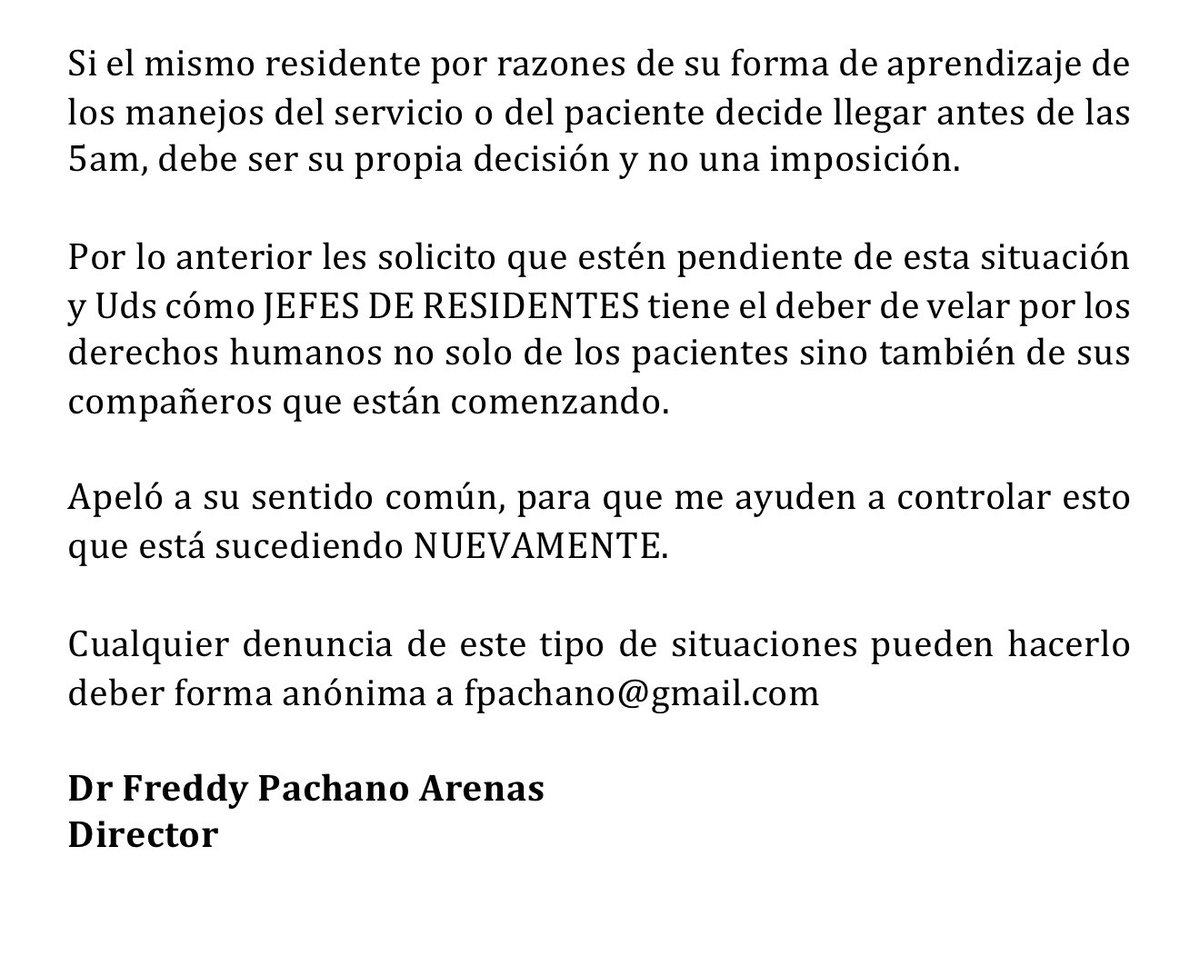 Atención
Horario de llegada de residentes de posgrado medicina de LUZ