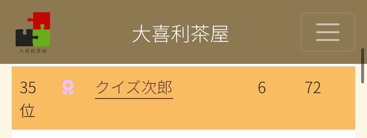QuizJiro's tweet photo. 両極端だったけどなんとか入賞🎈 https://t.co/VOiufa8w3M