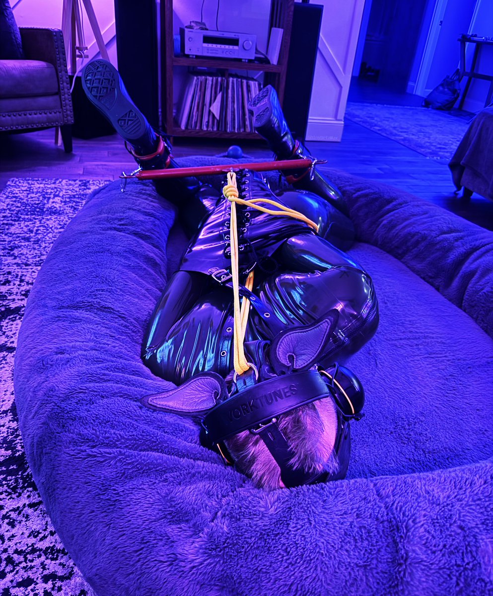 Arms pulled together, legs forced apart, head pulled back to legs and ass hook