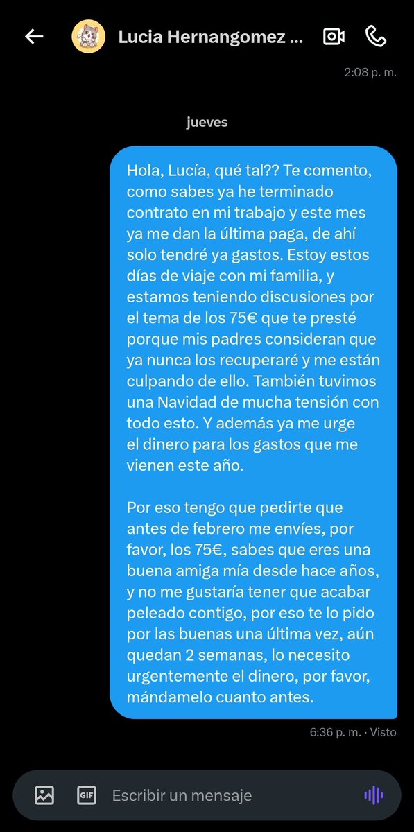 10christiaaan__'s tweet photo. 🚨 Hoy vengo a contaros lo que está pasando aquí:

Esta persona me debe 75€ desde hace 2 meses (70€ que le presté para pagar el online de switch y 5€, mi parte inicial que me pidió).

Solo pone excusas para no pagar @AlenHernan38529 DEVUÉLVEME YA MI DINERO!! 😡

Abro hilo 🧵⬇️ https://t.co/c7i5pg2dr6