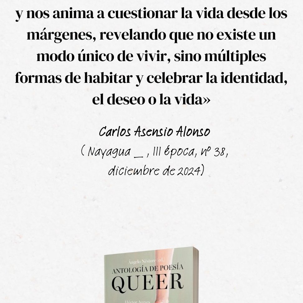 Viviana Paletta (@neuris09) on Twitter photo "Antología de poesía queer" ✨📚📖📚✨ @carloslasensio #nayagua @fcpjosehierro <a href="/angelonestore/">Ángelo Néstore</a> @hector_aceves_ #txusgarcia @berta_garciafaet @polgua @_donnafugata_ #antonlopo #robertamarrero 🖤 <a href="/jvanpe/">Juanpe Sánchez López</a> @saratorresrdzdecastro <a href="/gabrielawiener/">Gabriela Wiener 🇵🇸</a> @espasaeditorial ✨📚📖📚✨ "Antología de poesía queer" ✨📚📖📚✨ @carloslasensio #nayagua @fcpjosehierro <a href="/angelonestore/">Ángelo Néstore</a> @hector_aceves_ #txusgarcia @berta_garciafaet @polgua @_donnafugata_ #antonlopo #robertamarrero 🖤 <a href="/jvanpe/">Juanpe Sánchez López</a> @saratorresrdzdecastro <a href="/gabrielawiener/">Gabriela Wiener 🇵🇸</a> @espasaeditorial ✨📚📖📚✨