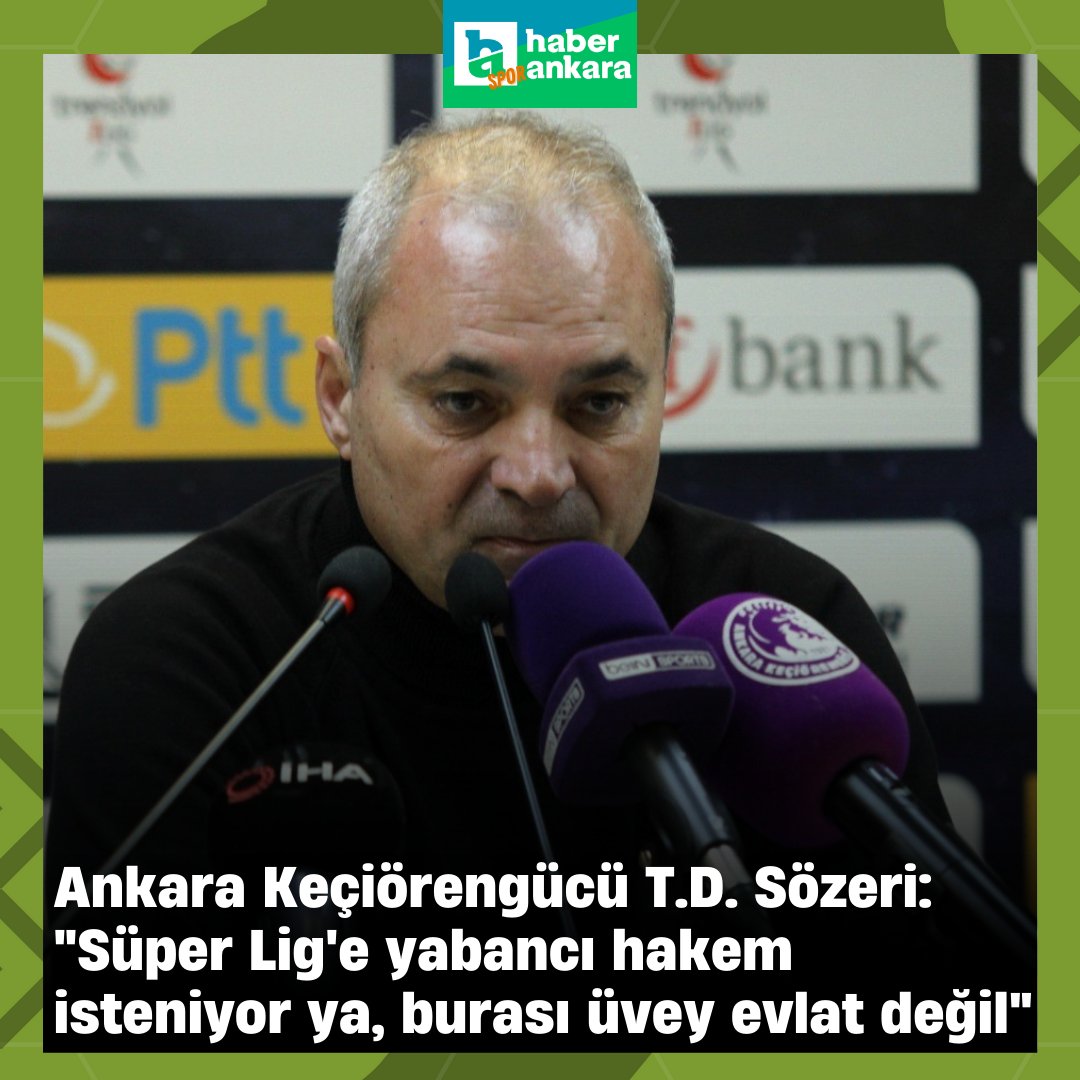 haberankaraspor's tweet photo. 🟣⚪️Ankara Keçiörengücü Teknik Direktörü Sözeri evlerinde 3-2 kaybettikleri Sakaryaspor maçı sonrası konuştu. 

Hakemi sert bir şekilde eleştiren Sözeri'nin açıklamalarından satır başlıkları şu şekilde oldu👇

📌"Her takımın emeği var. Aslında bütün kulüpler zorlu şartlarda mücadele etmeye çalışıyor. Ancak maalesef hakemler oynadığımız oyunun içinden çıkamadılar"

📌"Kulüp olarak hakemlere bahane bulmayalım diyoruz, teknik adam olarak hakemlere bahane bulmayalım diyoruz ama hep atamalara dikkat edilsin diye söylüyorum"

📌"Hafta içi yapılan bir paylaşım vardı Sakaryaspor tarafından; 'Bandırmaspor maçında bizi katleden Oğuzhan Aksu. Ankara Keçiörengücü'ne niye atandı, dikkatle takip edeceğiz'. Bu ister istemez bir insanı rahatsız eder. Stres yaptırır"

📌"Benim ekibim var, futbolcularım var, yönetim var, kulüp var senin verdiğin ya da vermediğin kararlarla bizim geleceğimiz etkileniyor. Kariyerimiz etkileniyor. Bırakın ağabey, Türk futbolunun yakasını bırakın"

📌"İnanmadığın bir pozisyona sen penaltıyı veriyorsun. Bizim penaltıyı direkt veremiyorsun. Direkt versen o paylaşımla üstüne gelecekler senin"

📌"Süper Lig'e yabancı hakem isteniyor ya, burası üvey evlat değil. Burası da çok ciddi imkanlarla sağlanan. Futbolcular transfer edilen, ciddi rakamlar harcanan bir lig"

⚠️ Sayfamızı takip etmeyi, beğenmeyi ve yorum yapmayı unutmayalım @haberankaraspor 

@ankara_kg