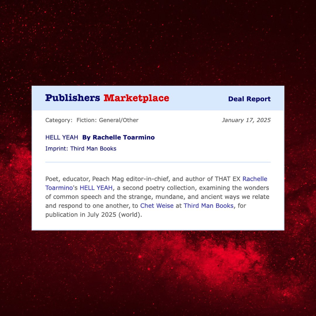 a dream! my second book HELL YEAH is coming out with third man books this summer!!!