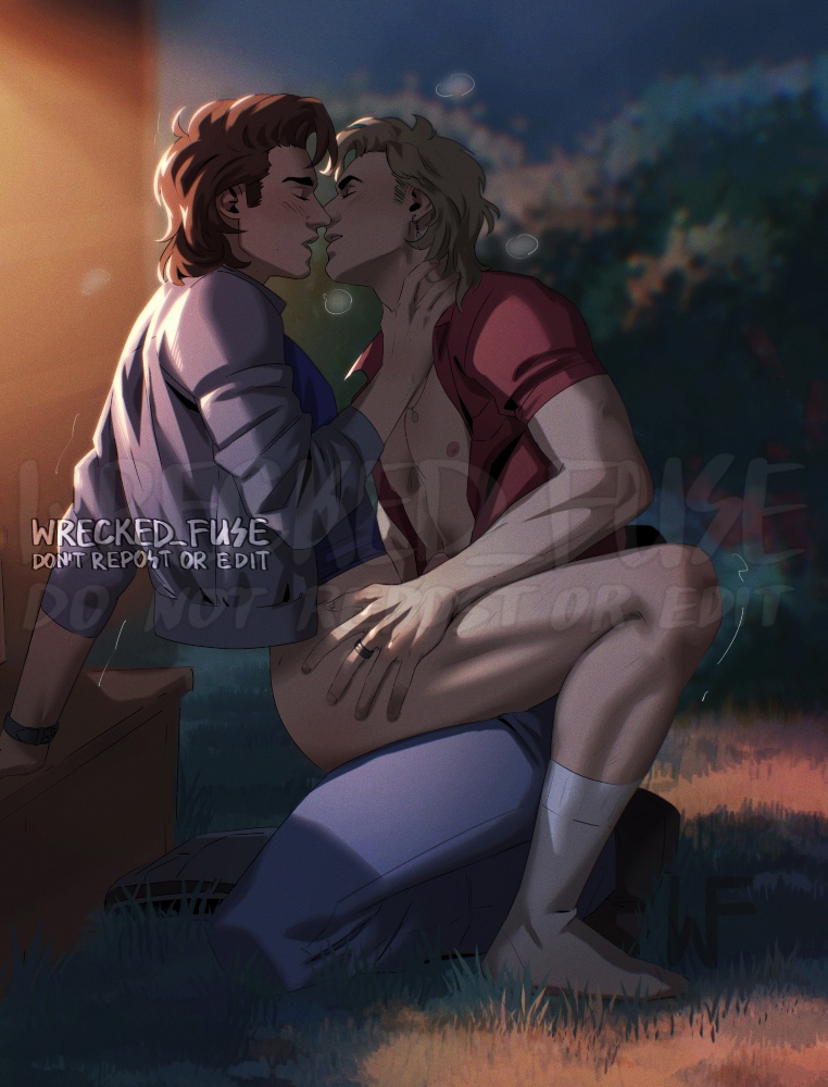 Harringrove hanging out at the doorstep ☺️ instead of yk beating out shit from each other