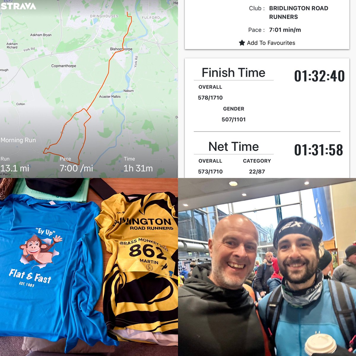 Progradar's tweet photo. Brass Monkey Half Marathon - Age is just a number! My favourite race delivered again, official time 1.31.58, my second fastest half ever and fastest for 5 years! Always the friendliest too, absolutely buzzing! ππββοΈπͺ @RunComPod #yourweekendruns #brassmonkeyhalf https://t.co/EnxDraJ85J