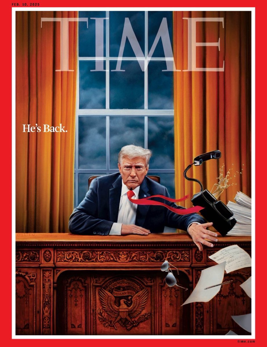 libsoftiktok's tweet photo. TIME cover: He’s back. 

Hell yeah! 🔥🇺🇸 https://t.co/86NSjhhuqm
