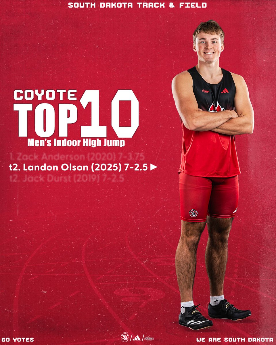 ✌️meets,✌️ PRs!

Landon continues to climb the high jump record books.

#GoYotes x #WeAreSouthDakota