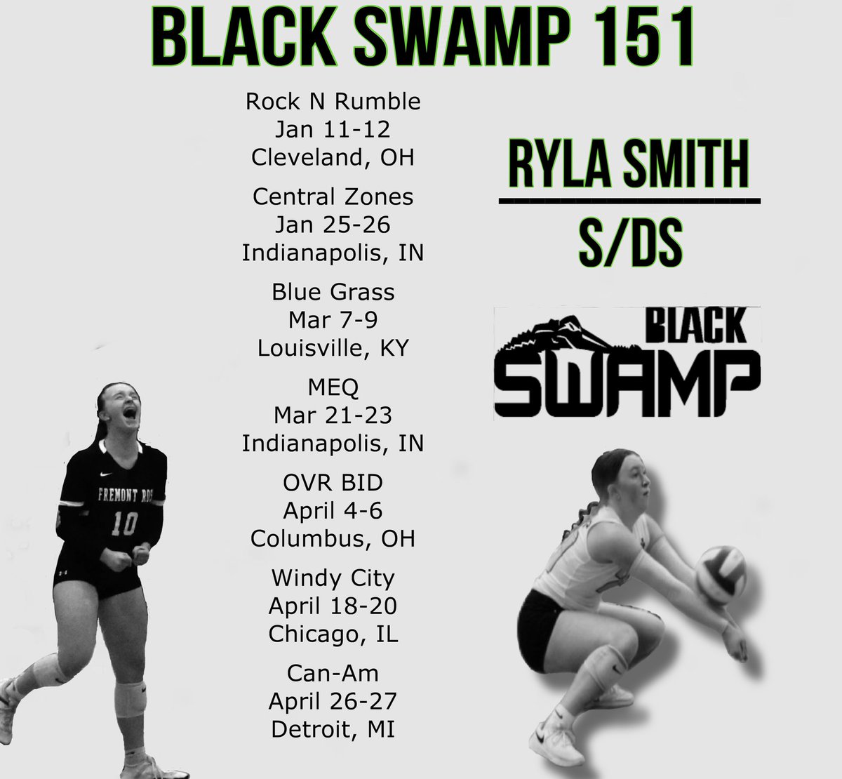 2025 tournament schedule!! So excited for this season!!