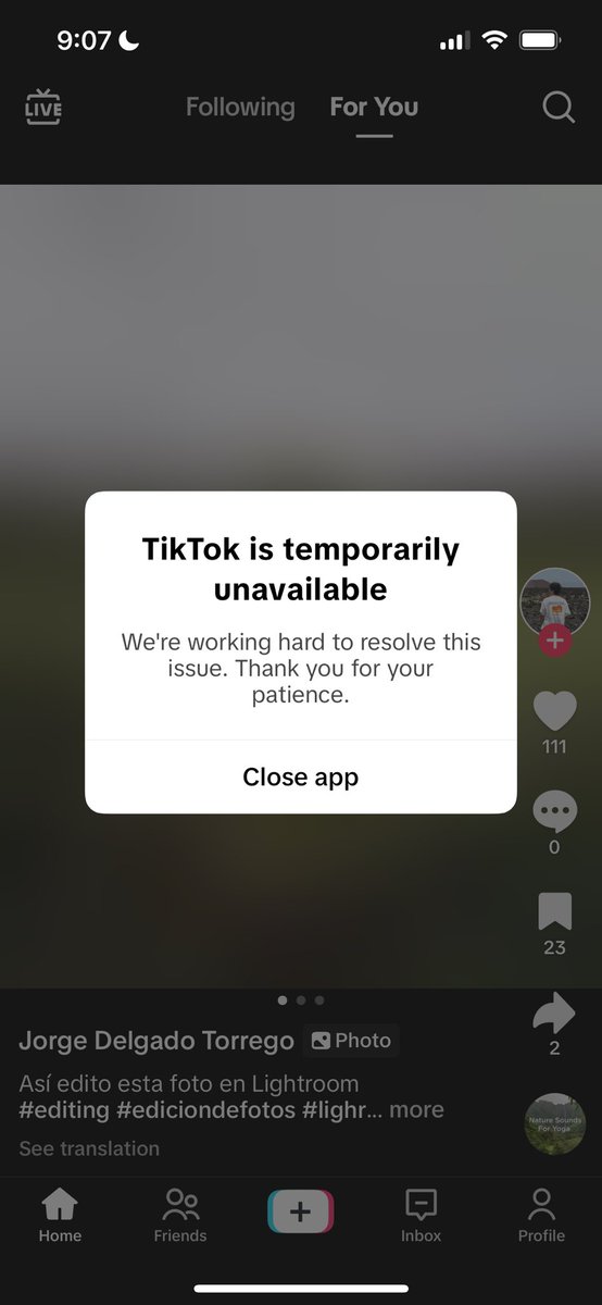 Someone complained and TikTok had to change the message 😂