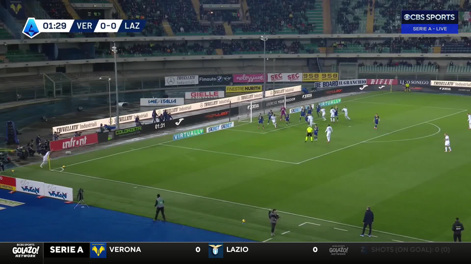 LAZIO ARE OFF TO A FLYING START 🔥Two minutes in and Samuel Gigot towers above the rest to send it to the back of the net 💥