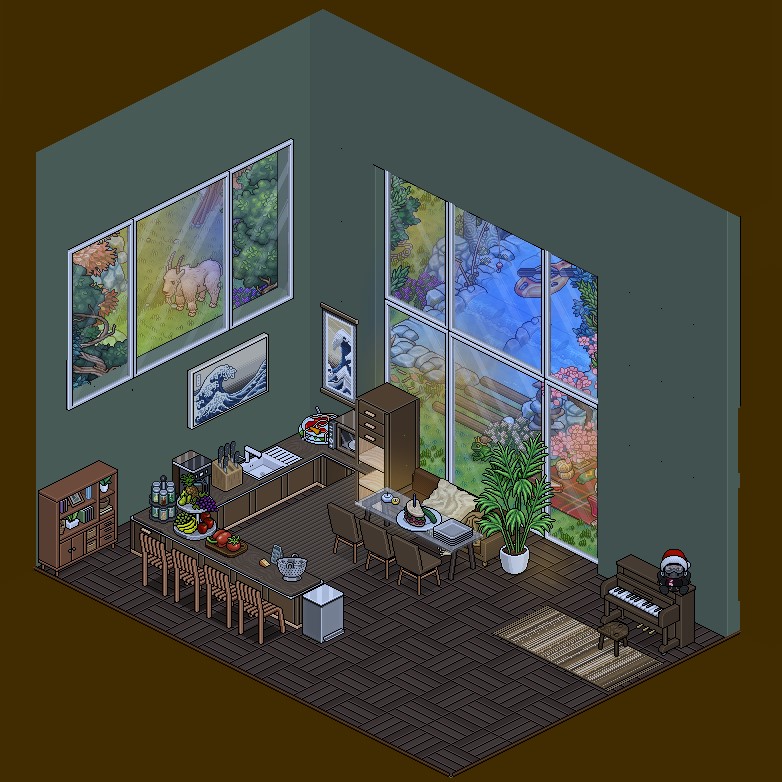 Flowyduck's tweet photo. House with a mountain view ⛰️ https://t.co/8qYMSIkmYp