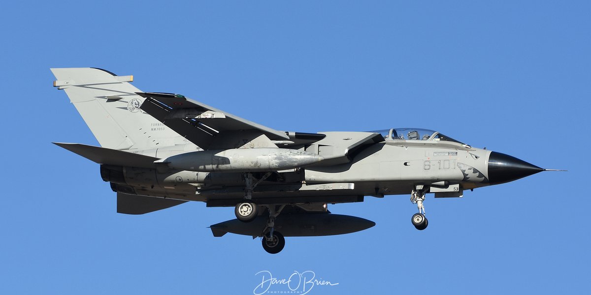 DaveOTGphotog's tweet photo. Pease has been pretty dead to start off 2025, so here's some Italian Tornados inbound on their way to RF18-2.
#KPSM #Redflag18 https://t.co/a12KZ5LiQe