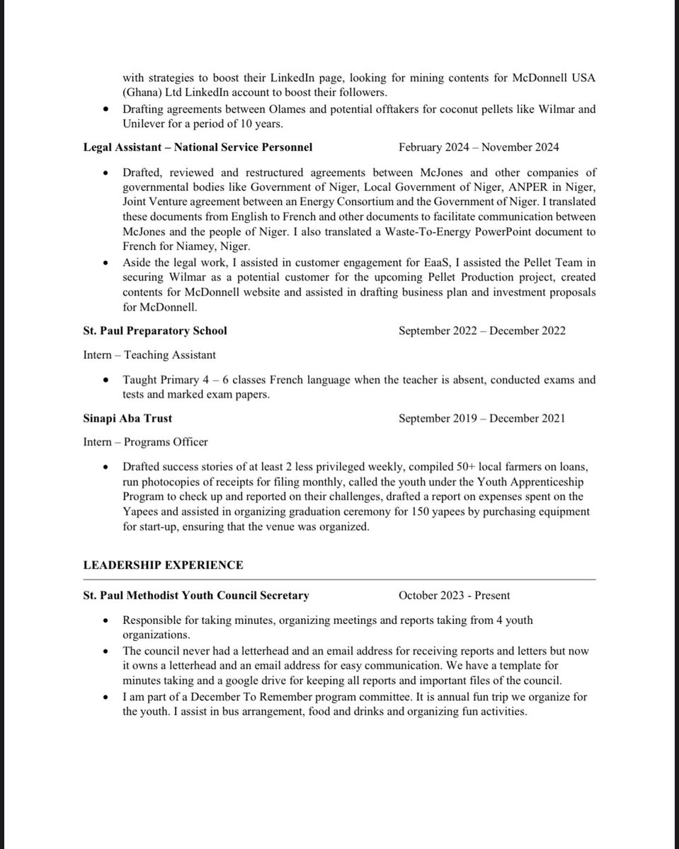 Hi guys, please I’m looking for a job for my big sis. She is fluent in French has has lots of experience. Kindly find attached her CV🙏

Kindly retweet pleaseeeee🥺