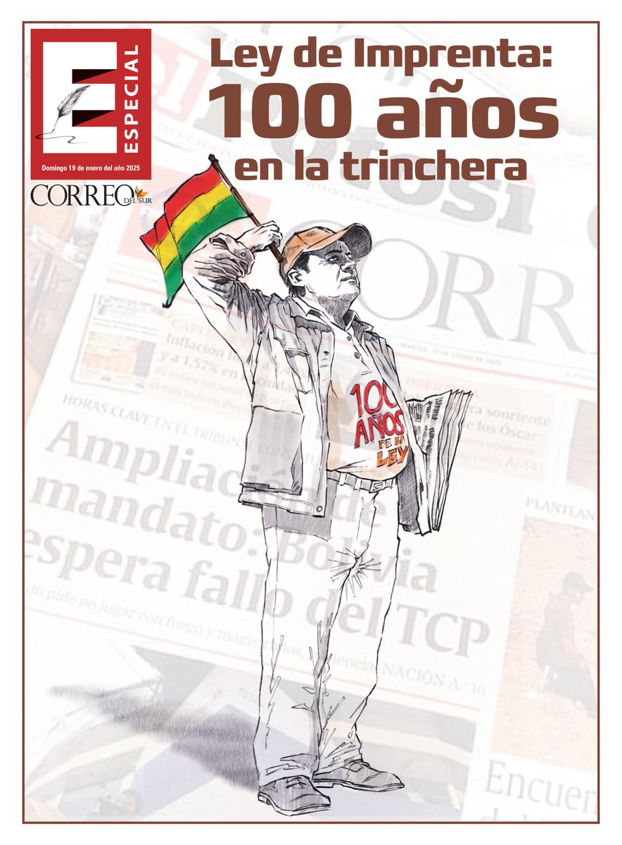 correodelsurcom's tweet photo. Ley de Imprenta: 100 años en la trinchera. Revisa el suplemento especial de CORREO DEL SUR: https://t.co/WiRnKF9Czw https://t.co/vt7QO6y8zO