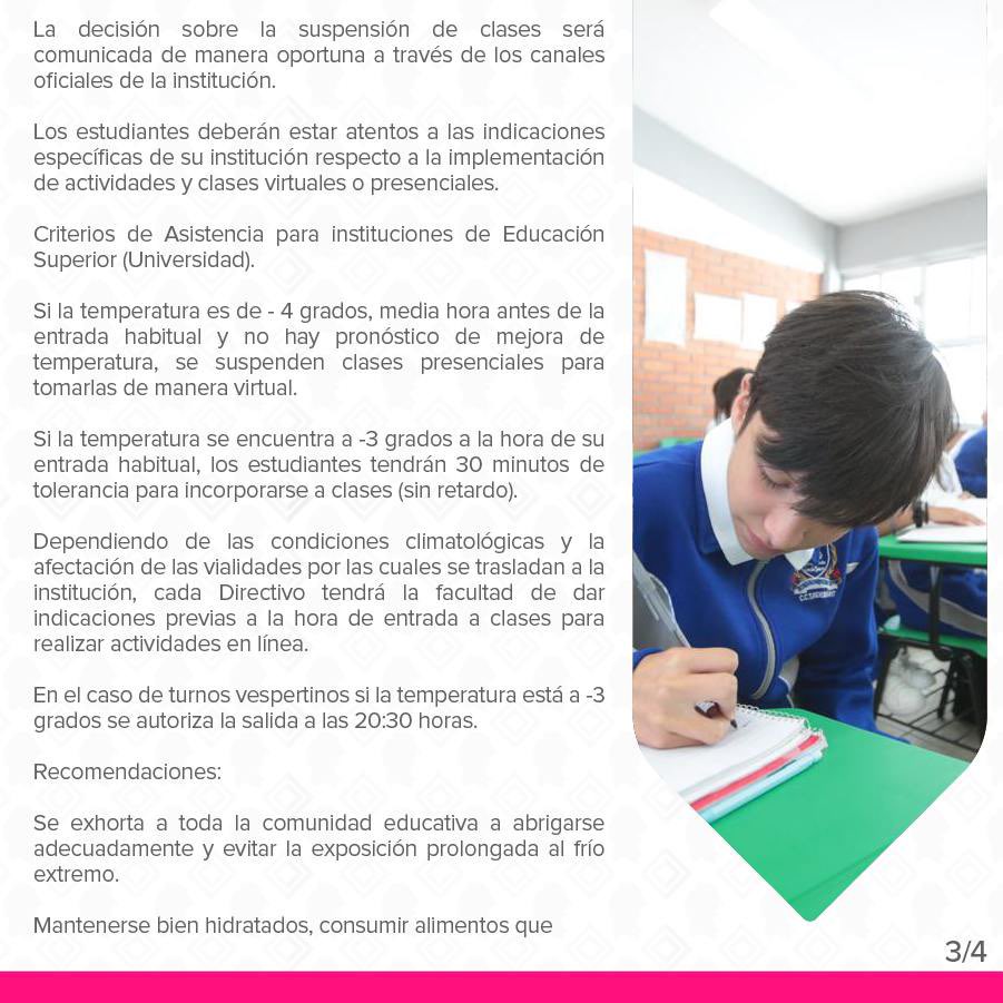 GobDeCoahuila's tweet photo. Anuncia @SEducacionCoah criterios ante bajas temperaturas.

#CoahuilaPaDelante #APasosDeGigante
@manolojim https://t.co/wUeUrPTk2A
