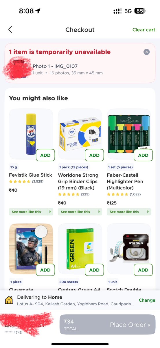 Hey <a href="/letsblinkit/">Blinkit</a> why this print feature is not available in my location ??