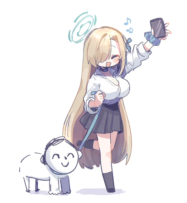 制服アスナのメモロビこれかとおもってびびった(多分制服のリボン持ってる) 