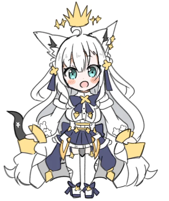 デフォルメっぽくフブキング#絵フブキ 